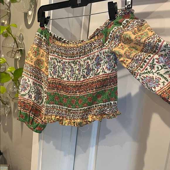 Zara Tops - Zara Multicolor Floral Off-Shoulder Blouse